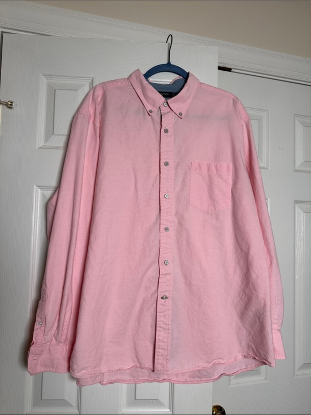 Nautica Men's Light Pink Button-Down Shirt XXL